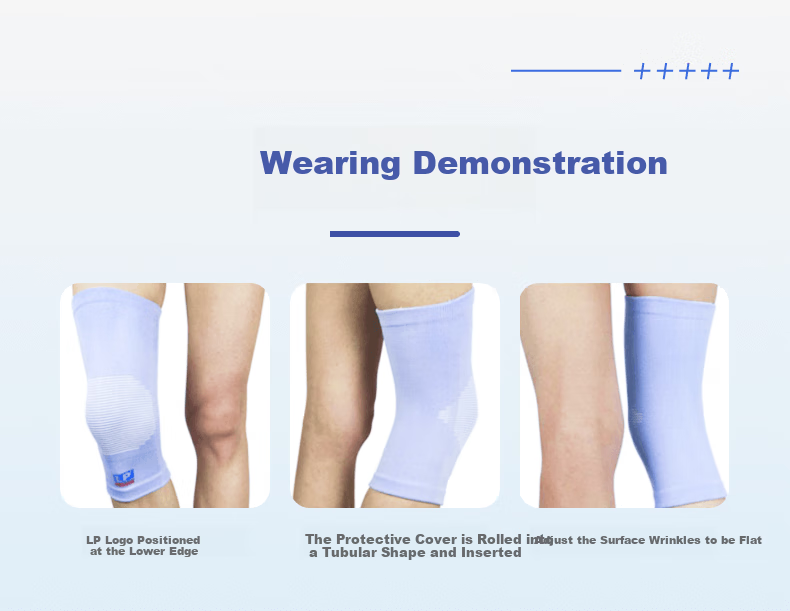 LP 961 Knitted Knee Pads, Breathable, Comfortable, Soft, Outdoor Sports Running Knee Joint Protection, Cold-Proof, Heat-Retaining Gear, Two-Piece Set, Size S 9