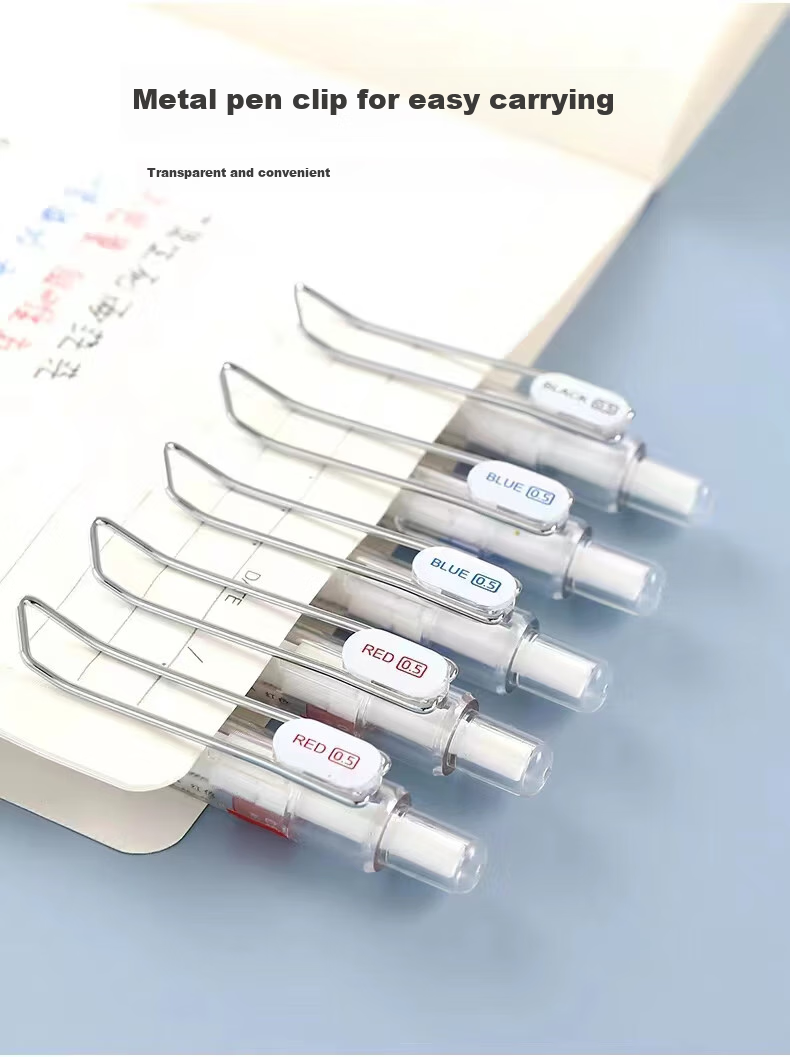 Dongmi Gel Pen, Signature Pen, Water-Based Ink, 0.5mm ST Tip, Retractable, Quick-Drying, for Exam Practice, Students, Office Use, Elementary to High School Exams, Postgraduate Entrance Exam Preparation, Essential Blue Color, 3 Pens DM911A 9