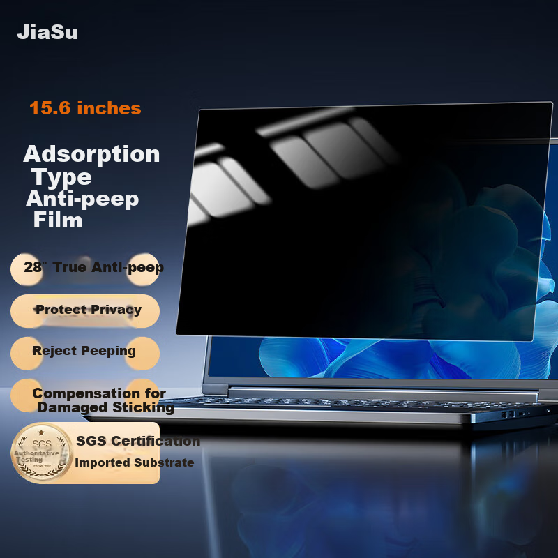 Jiasu 15.6-Inch Laptop Privacy Screen Protector, Anti-Spy Film, Adhesive Sticker, Compatible with ASUS Tianxuan, Dell, Lenovo, Huawei