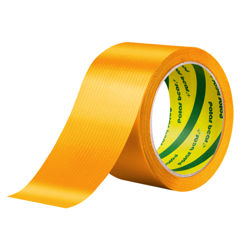 Polar Bear Strong Adhesive Tape Easy to Tear Yellow 60mm*15y (13.7 Meters) 1 Roll Windproof Tarpaulin Repair Carpet Fixing Waterproof Tape CL-609Y