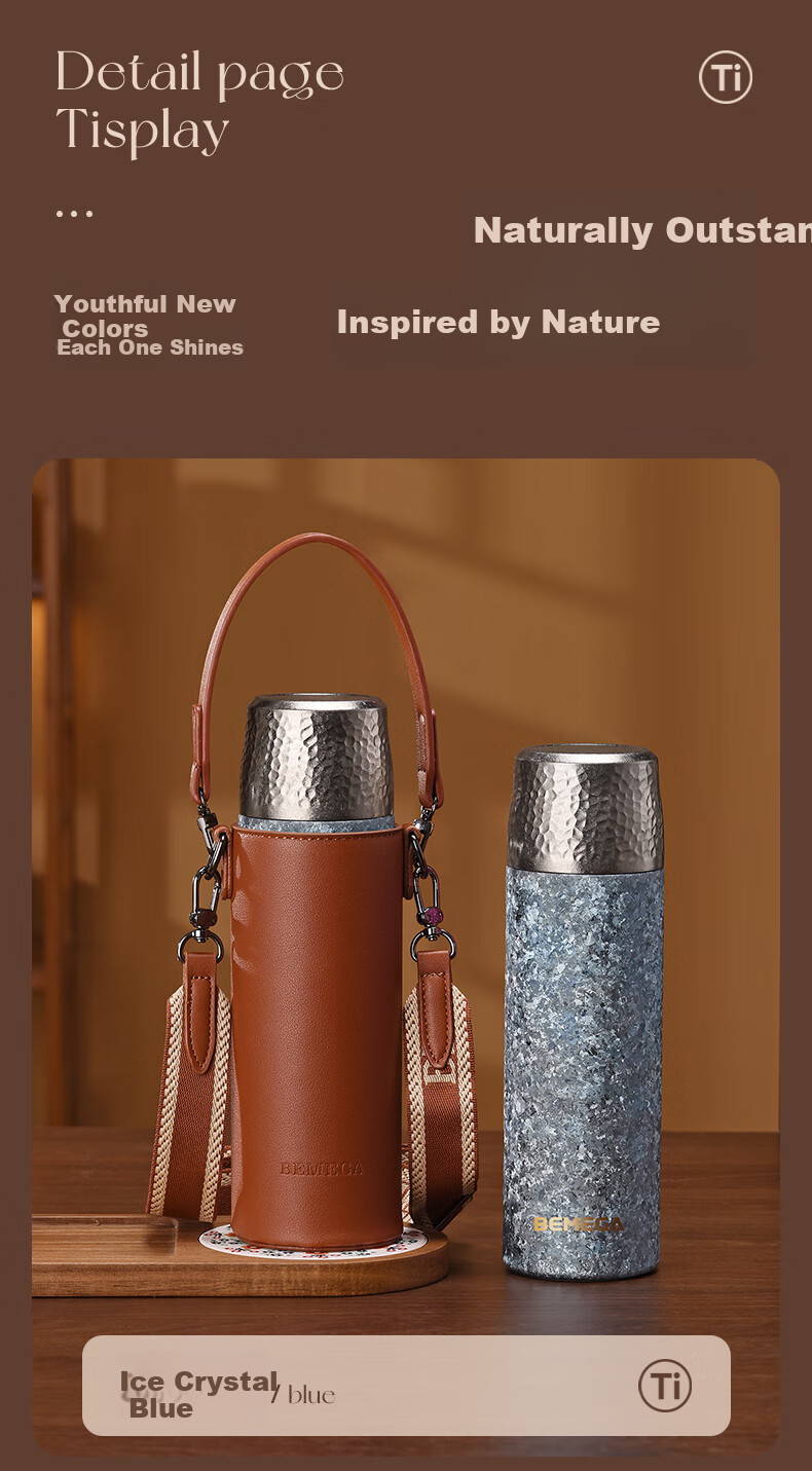 BEMEGA Pure Titanium Insulated Mug for Women And Men, Stylish 2025 New Model Sold by JD, Titanium Cup with Tea Infuser And Water Separatio 16