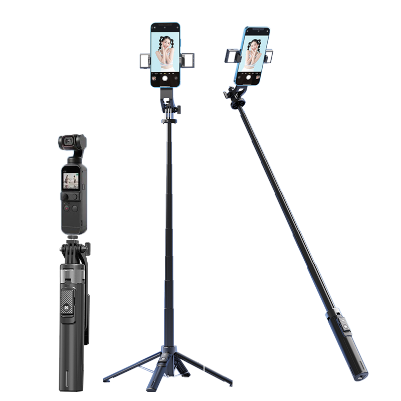 JOWOYE Huawei DJI Selfie Stick Dedicated Phone Stand for Apple Photography And Video, Pocket Camera Gimbal Handheld Stand, Sports Camera Four-Legged Control Shooting, 1.35 Meters