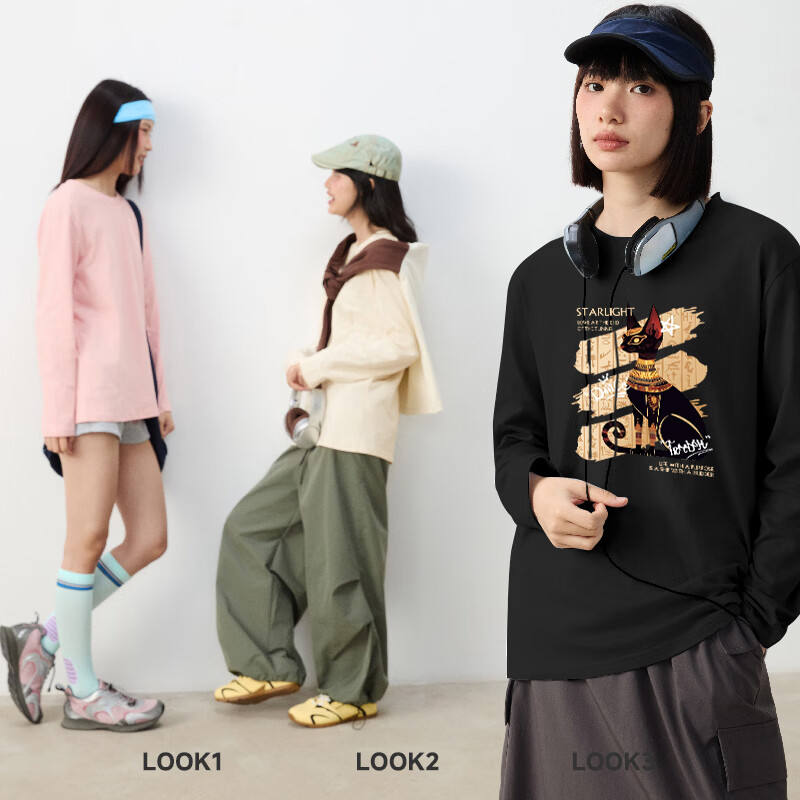 Warrior Pure Cotton Long Sleeve T-Shirt Women 2026 Spring New Simple Outdoor Loose Fashion High-End Casual Shirt