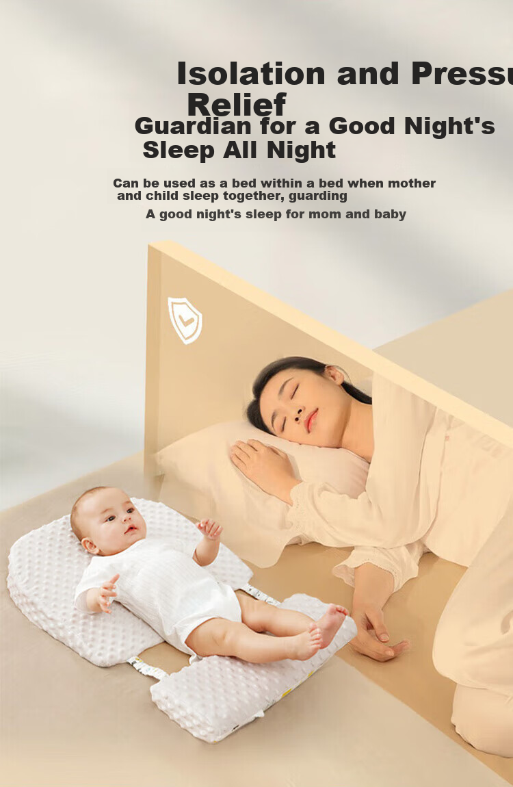 Aibaoshi Baby Inclined Pillow, Infant Anti-Reflux Aid, 0-6 Months Newborn Incline Pad Bear S707 9