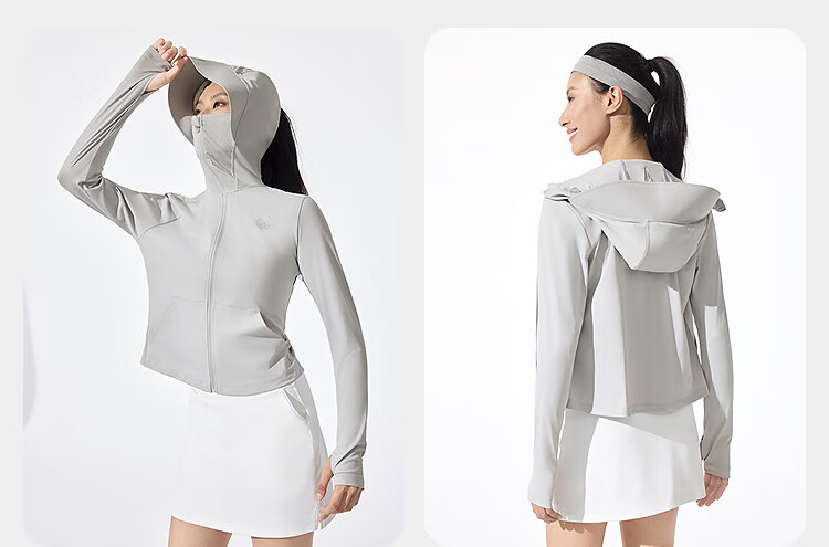 BOSIDENG Summer Women's National Standard Original Yarn Sun Protection UPF100+ Anti-UV Lightweight Outdoor Travel Jacket 16