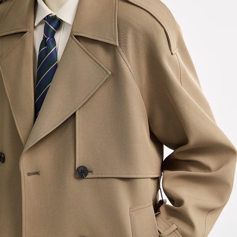 Earl Zuoer 2025 Autumn New Over-the-Knee Long Trench Coat Men's Business Casual Loose High-End Wrinkle-Resistant Non-Iron Overcoat