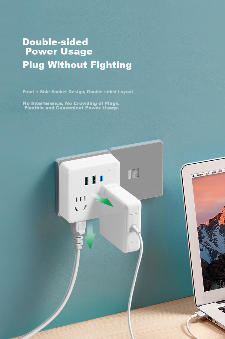 BULL 20W PD Apple Fast Charging Socket Adapter Multi-Port/4-Port Converter Plug/Adapter/power Strip, 86 Type, 4 Outlets with Master Switch + USB GN-9322KQ 8