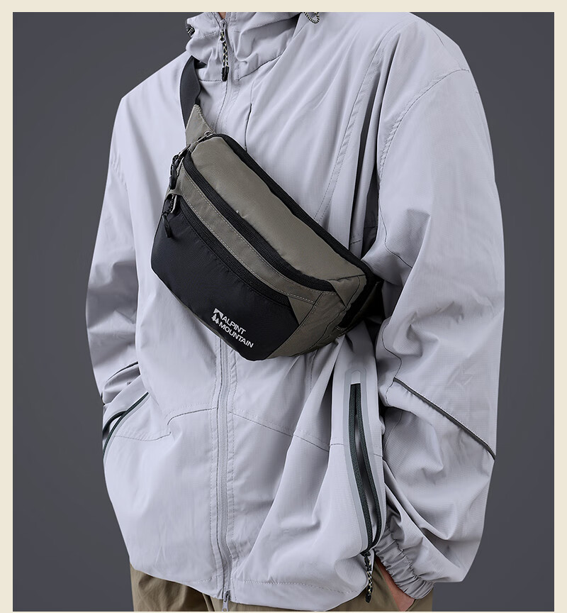ALPINT MOUNTAIN Elmont Waist Bag Chest Bag Casual Outdoor Crossbody Bag Multifunctional Large Capacity Lightweight Sports Cycling Tactical Bag 19