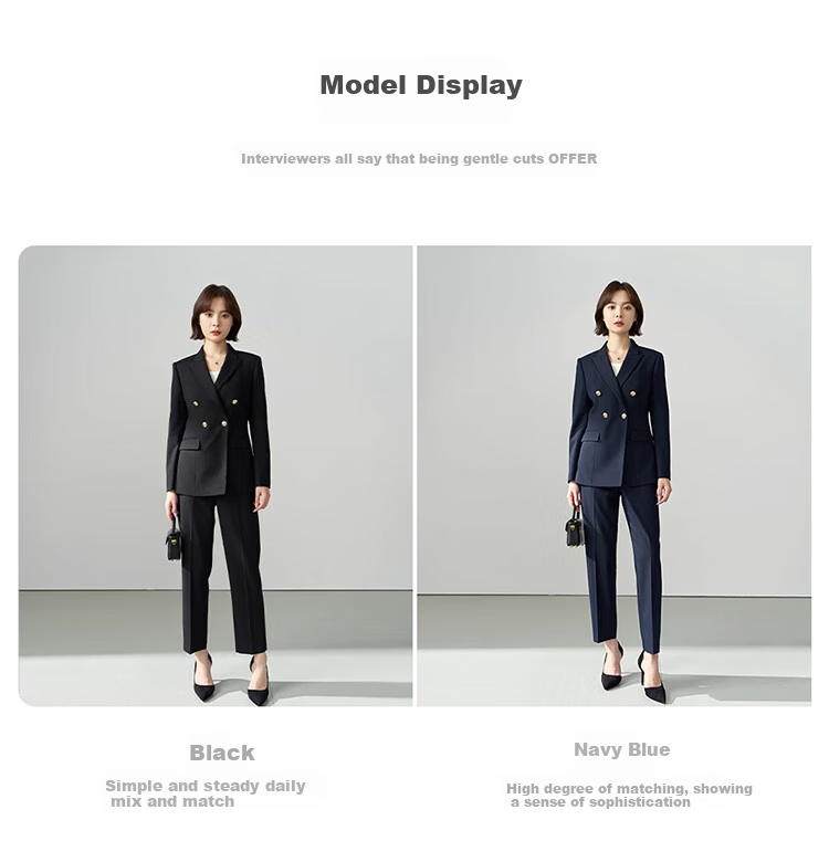 Bodexiaojie Professional Women's Suit Set, Elegant Office Attire, Formal Wear for Work Interviews And Business Meetings 26