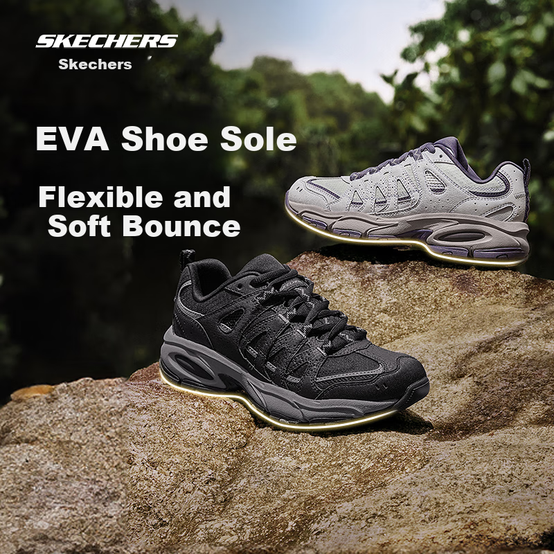Skechers Women's Outdoor Hiking Shoes, Breathable, Wear-Resistant, Low-Top, Comfortable, Rebound, Dry And Cool, 180360C