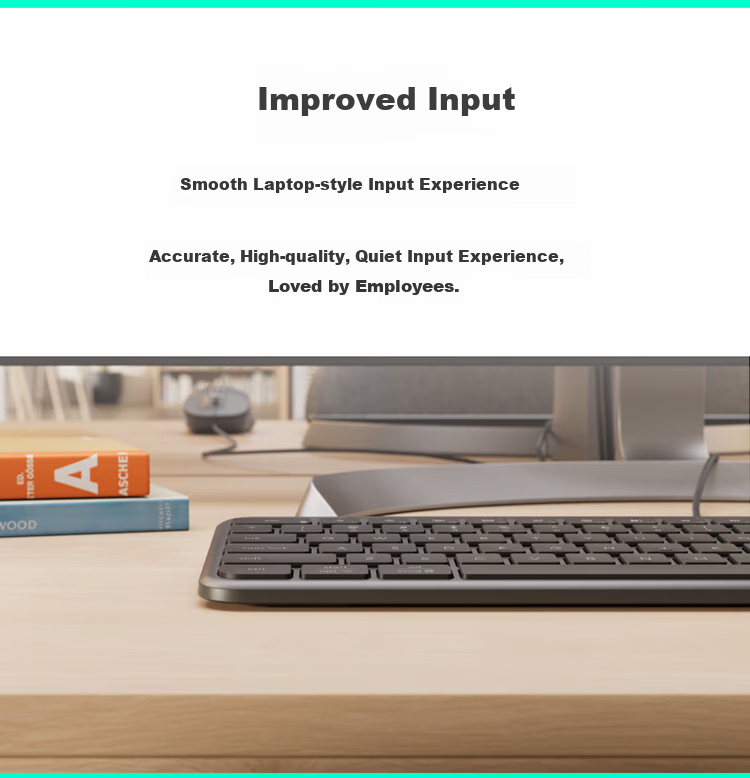 Logitech MX Keys Mini Wireless Bluetooth Keyboard, Premium Office Smart Backlit, with Receiver, Commercial Version, Graphite Black, 79 Keys 3