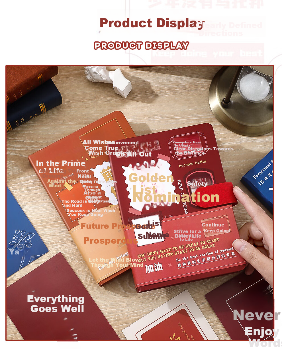 Zuolanzhe Wind-Blowing And Wave-Breaking Notebook Stationery Gift Box, High School Entrance Exam Encouragement, Inspirational Eighteen-Year Adult Ceremony Birthday Gift, Companion Gift, Graduation Gift for Classmates, Go-Getters Blessing Gift 10