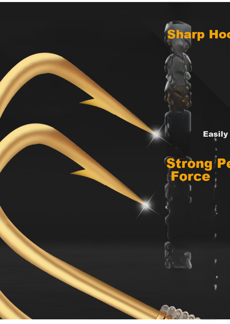 Shensha Fishing Hook with Pre-Tied Double Hooks And Gold Sleeves, Barbed Rig Finished Product, Ready-To Fishing Line Set, Fishing Tackle Accessories 6