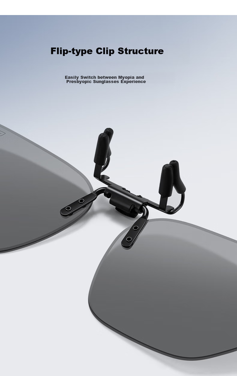 CAPONI Polarized Clip-On HUD Display Sunglasses, Color-Changing Sunglasses for Men And Women, Day And Night Use, Driving-Specific Glasses 11