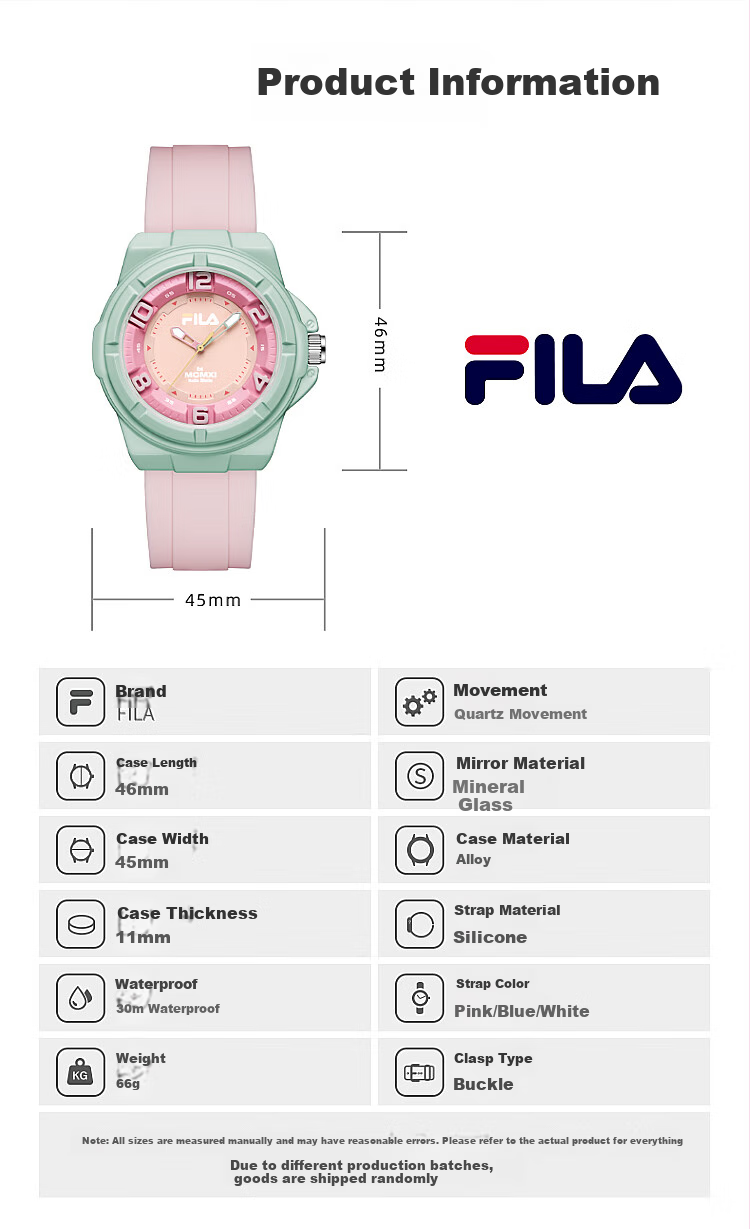 FILA Women's Watch, Girls' Watch for Middle And High School Students, Exam Student Watch, Children's Middle School Entrance Exam Gift, 6730-004 7