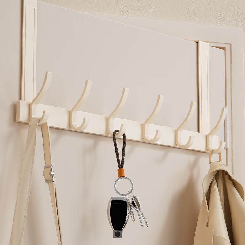 Tiger Mister No-Drill Space Aluminum Over-the-Door Hook Strong Wall-Mounted Clothes Rack for Bathroom and Bedroom 2