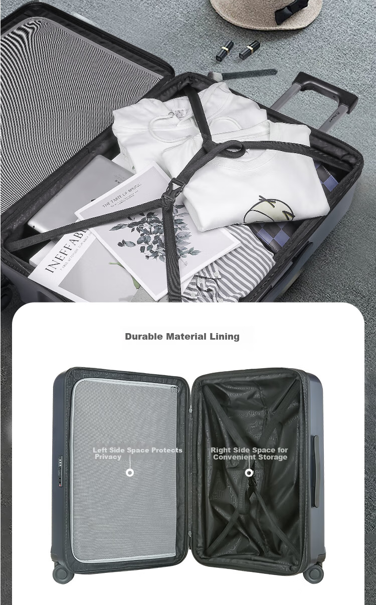 Diplomat Luggage Suitcase, Trolley Case for Men And Women, Travel Case, Password Lock, Carry-On Suitcase, TC-2401TN 8