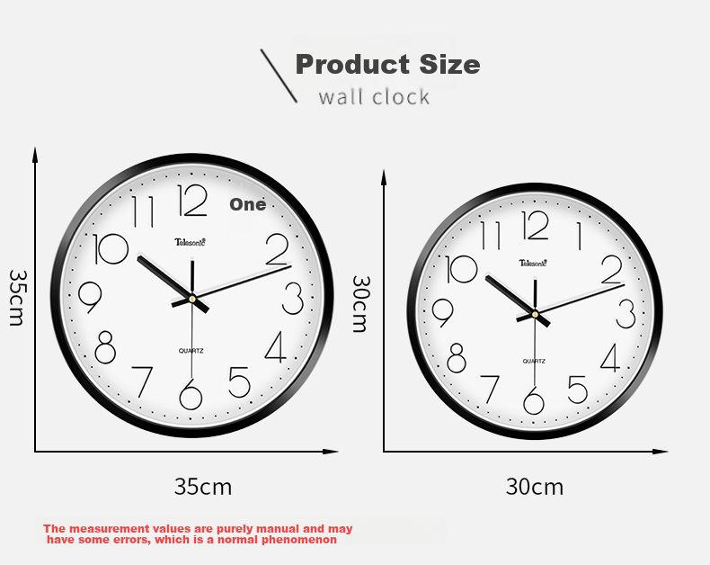 Telesonic Wall Clock, Creative And Stylish Living Room Minimalist Quartz Clock, White Wall Clock Decoration, Round Modern Timepiece, 23cm 12