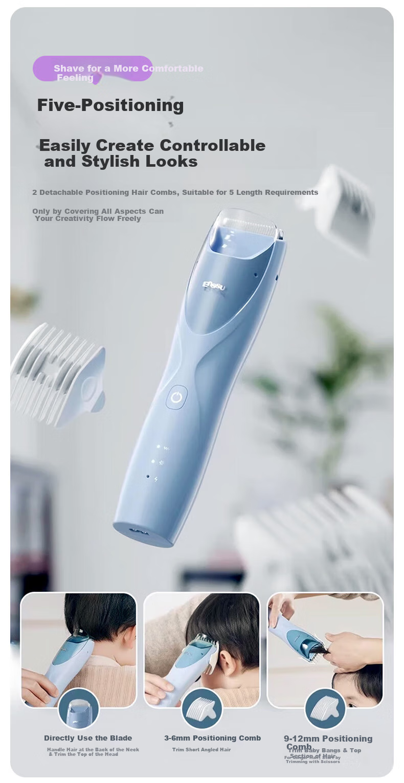 Enssu Baby Hair Clipper with Automatic Hair Suction, Quiet Operation, Electric Trimmer for Children And Toddlers 9