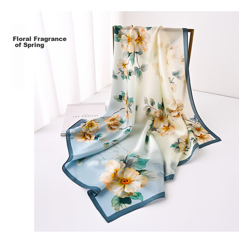 Hangsifu Silk Scarf, Mulberry Silk Scarf Gift Box, Warm Neck Protection Shawl, Autumn And Winter Birthday Gift for Mothers And Elders, Women's Present 6