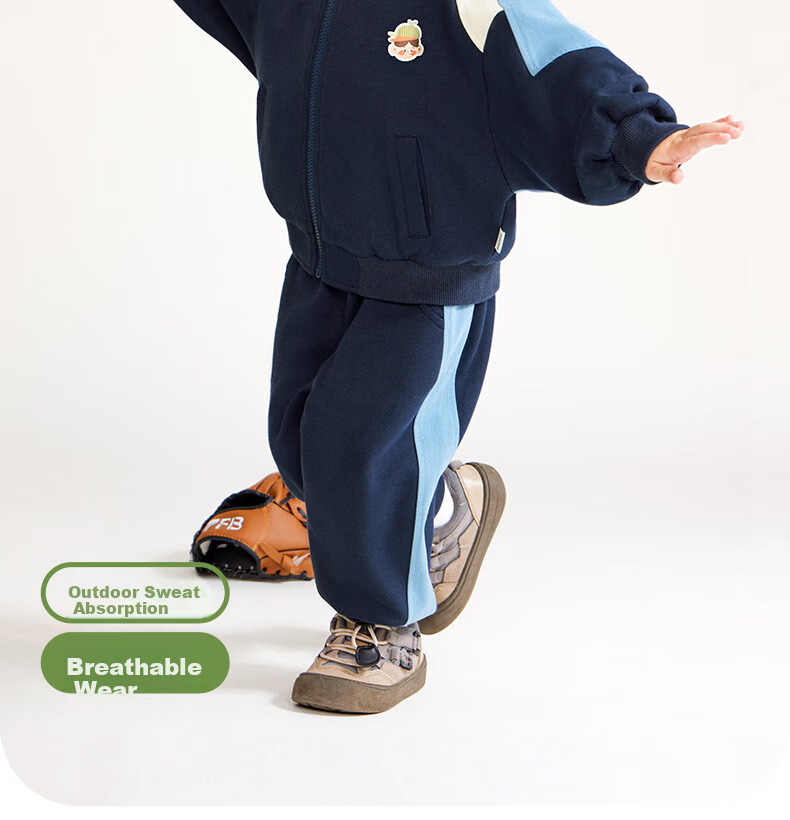 Ciciibear [Level 3 Anti-Pilling] Ciciibear Boys' Sweatshirt Set, Children's Long-Sleeve Autumn Outfit, Baby Outdoor Spring And Autumn Sportswear 5