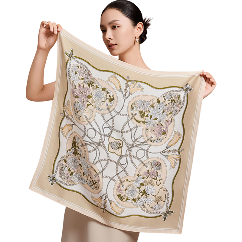 Shanghai Story 100% Mulberry Silk Scarf Gift Box for Mom Elders Ladies Friends New Year Birthday Gift Wrap Scarf