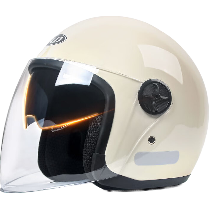 AD New National Standard 3C Certified Electric Vehicle Helmet for Men And Women, All-Season Universal Electric Scooter Safety Helmet, Women's Summer Style with Dual Visor, Sun Protection, Lightweight Half Helmet 165-1 Chujunmi