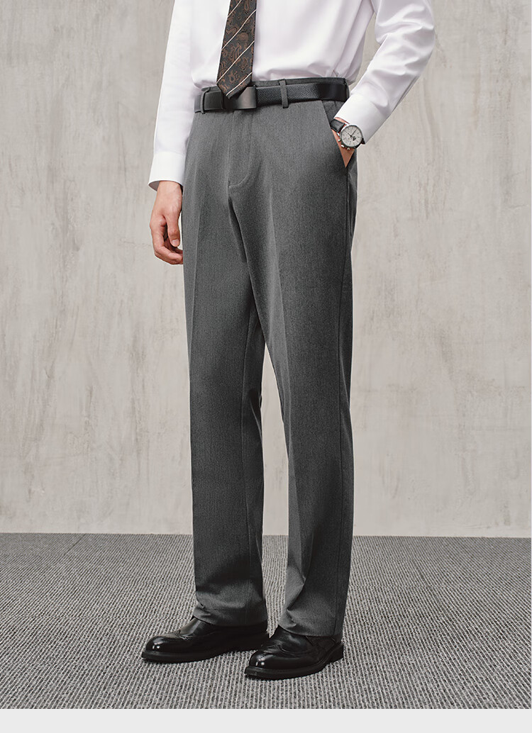 JD Jingzao Fleece Lined Thickened Brushed Men's Casual Dress Pants Warm Black 36 21