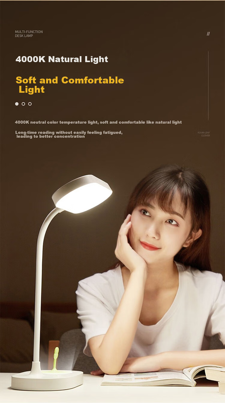 Midea AAAA-Grade Children's Eye Protection Lamp, Student Full Desk Clip-On Street Light, Full Spectrum Desk Lamp, Borderless M3, 60cm 3