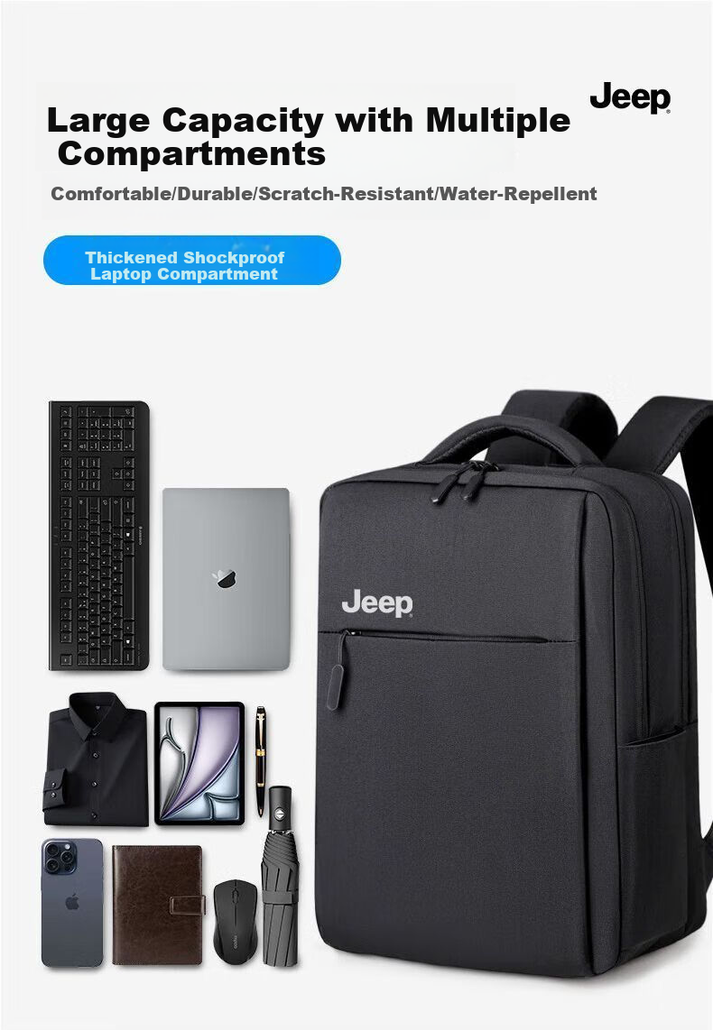 JEEP Backpack for Men And Women, Laptop Bag 16.1 Inch, Business Commute Large Capacity Travel Backpack 1