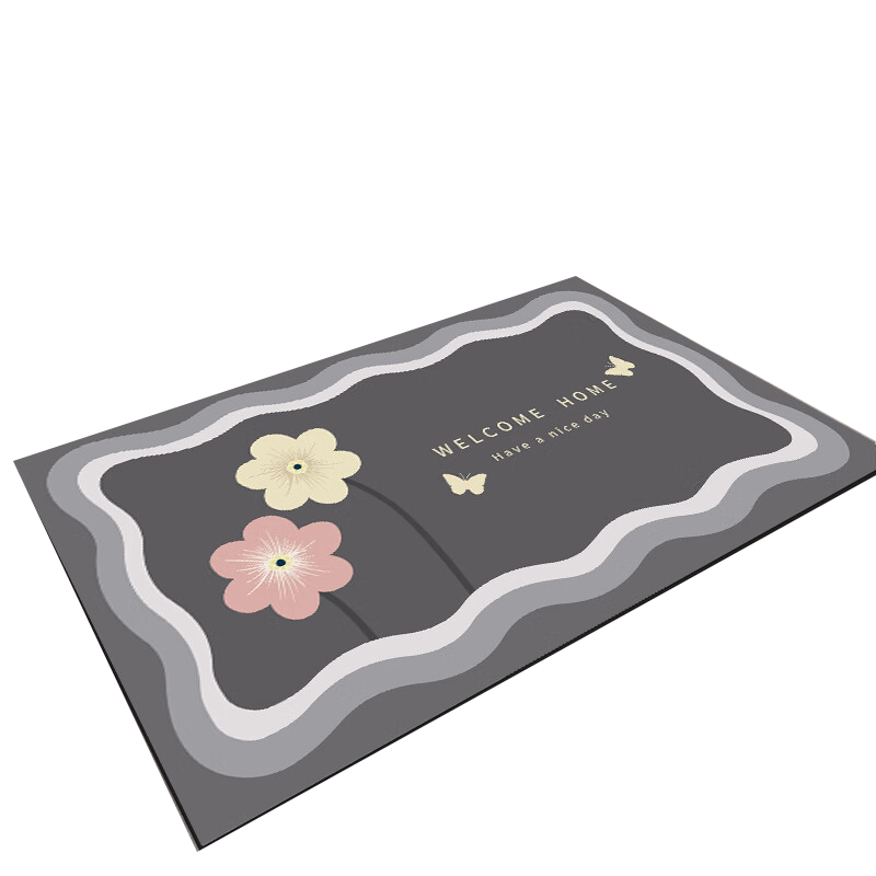 JANMEIJIA Bathroom Entrance Absorbent Mat, Non-Slip Foot Mat for Home Use, Toilet Washroom Door Mat, 40x60cm