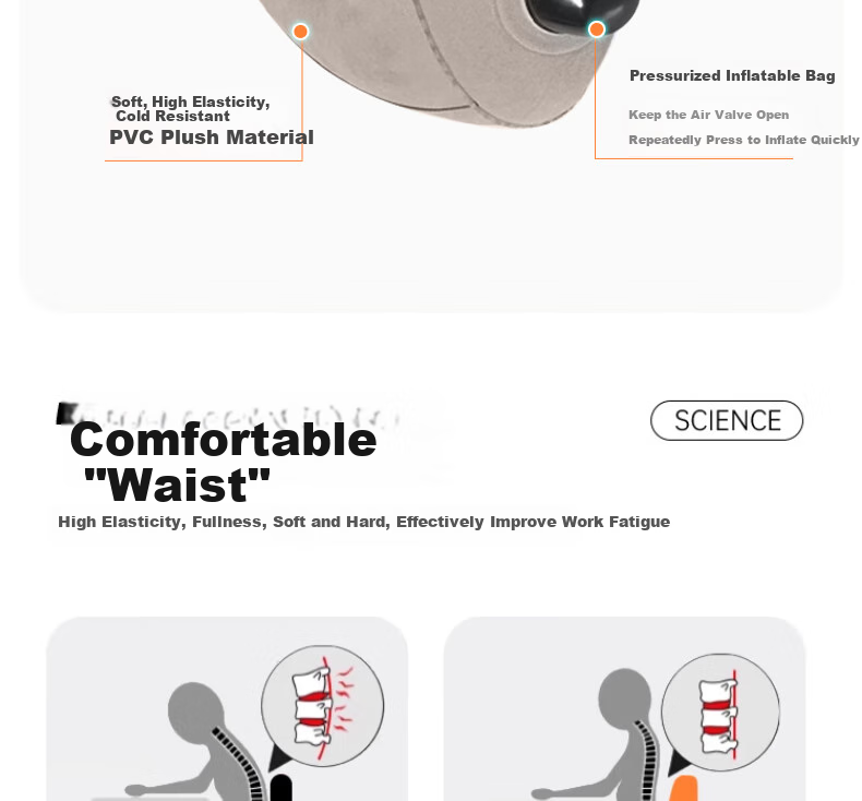 Etravel Push-In Inflatable Lumbar Pillow for Outdoor Travel, Office Chair, Long Sitting, Back Support, Car Cushion And Waist Protectio 5