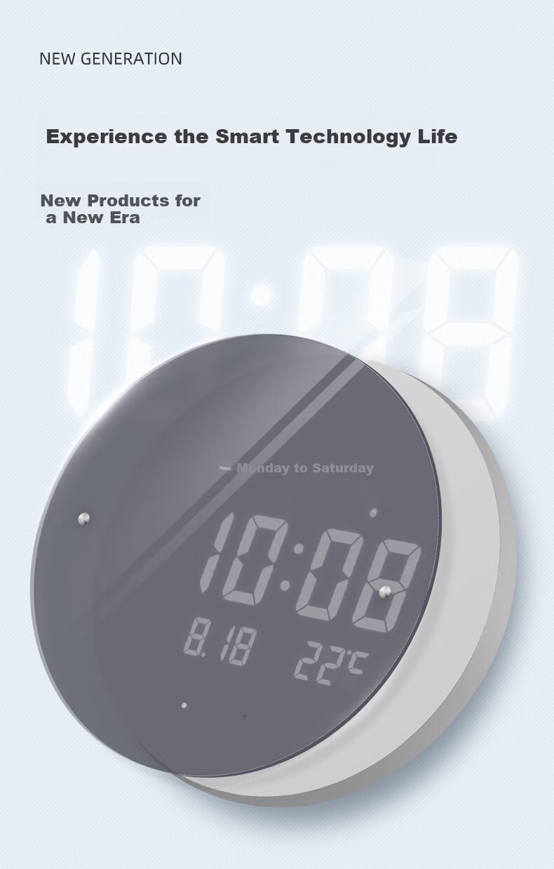 Momen Wall Clock, 30cm LED Cream-Style Clock, Living Room Luxury, No Drilling Required, Electronic Wall Clock, Luminous Timepiece 2