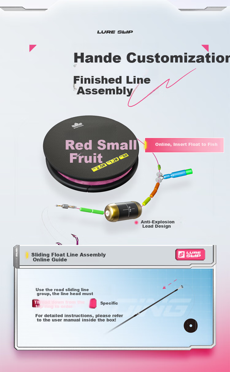 Handing Fishing Rod Set with Full Kit, Specialized for Lure Fishing, Including Large Guide Rings for Long-Distance Casting, 2.44m 5