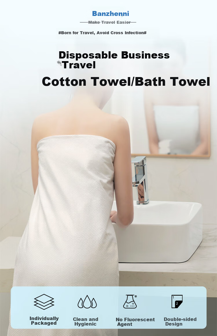 Banzheni Disposable Bath Towel, Extra Large And Thick, Travel-Sized, Vacuum-Sealed, Sterilized, for Maternity Care, Compressed, Hotel Use, Individually Wrapped 4