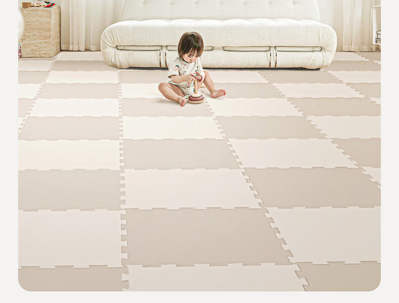 BG-BABYGO Baby Patchwork Crawling Mat Children's Floor Mat XPE Thickened Non-Toxic Odorless Infant Green Core 10