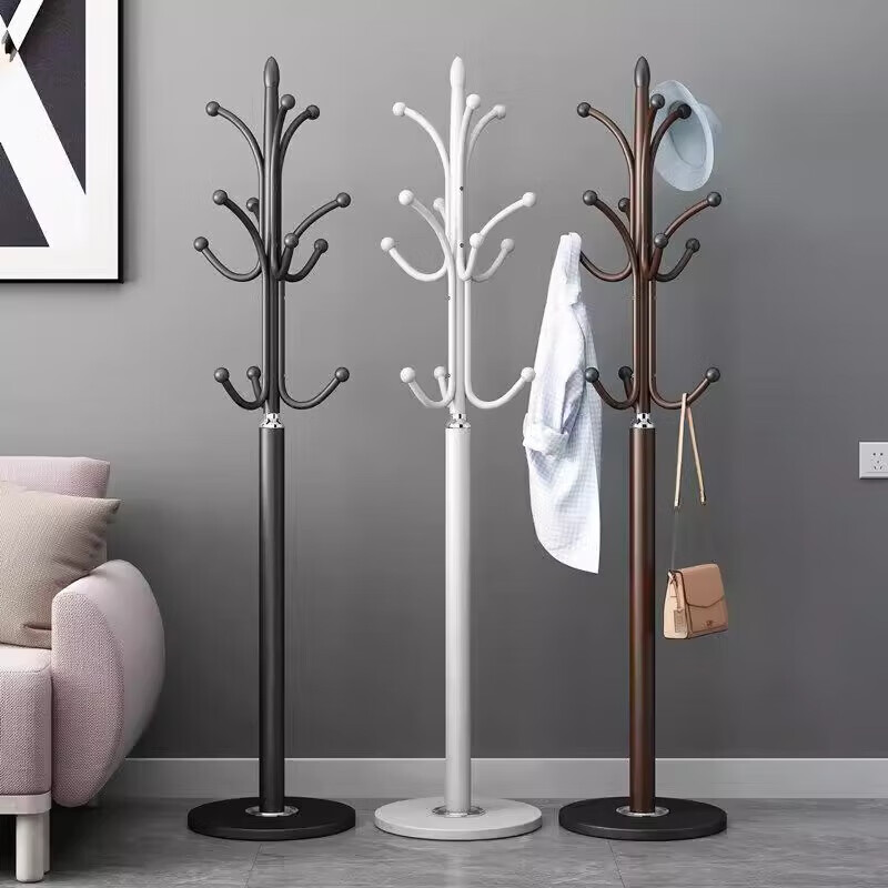 SGMW Floor Standing Coat Rack Bedroom Clothes Hanger Living Room Iron Single Rod Storage Rack Bag Hanger