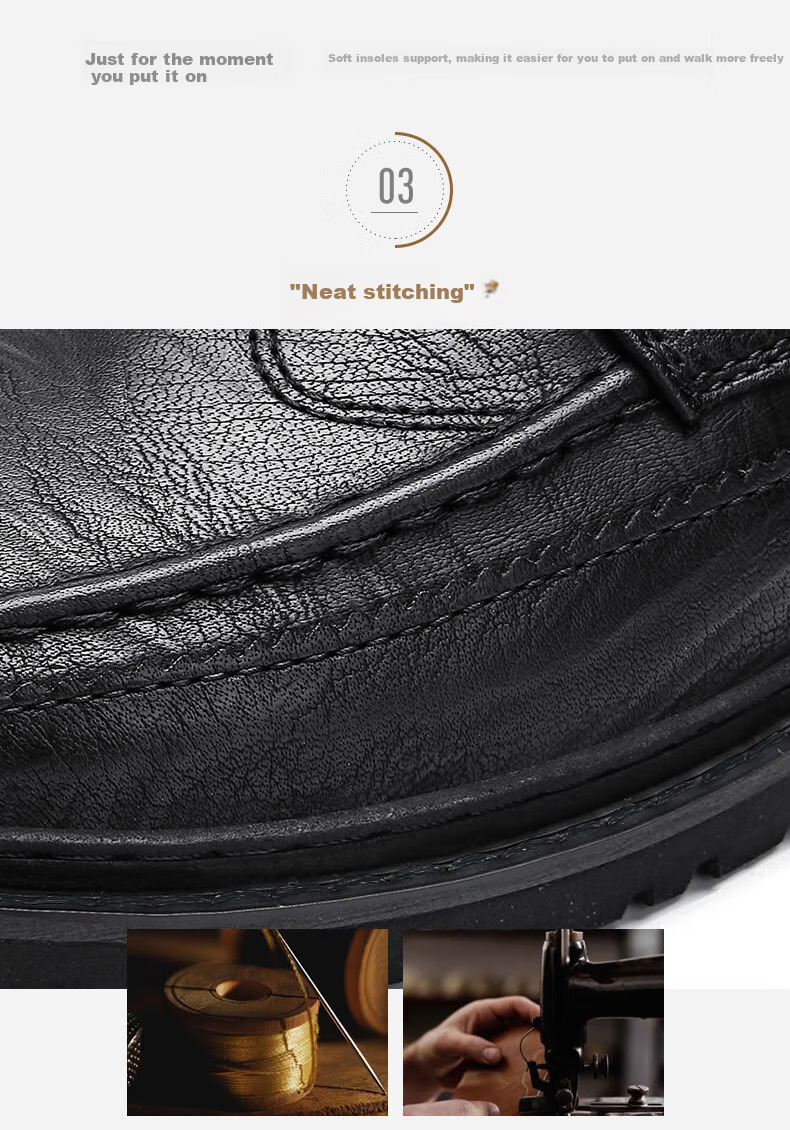 MULINSEN Men's Shoes, Business Casual Shoes, Men's Formal Wear, British Style Soft Leather Low-Top Dress Shoes, M20218 4