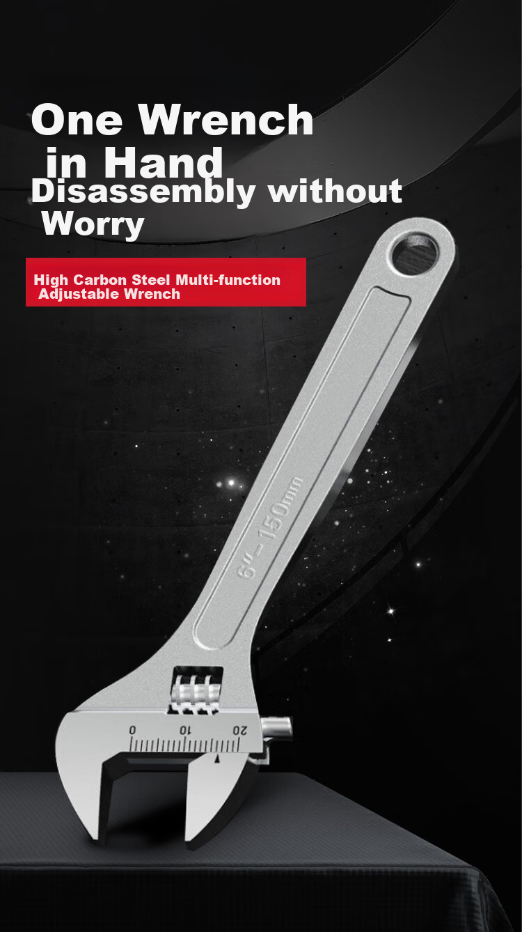 No.1 Factory 12-Inch Adjustable Wrench Set Multi-Functional Large Opening Plastic Coated Adjustable Spanner Tool 1