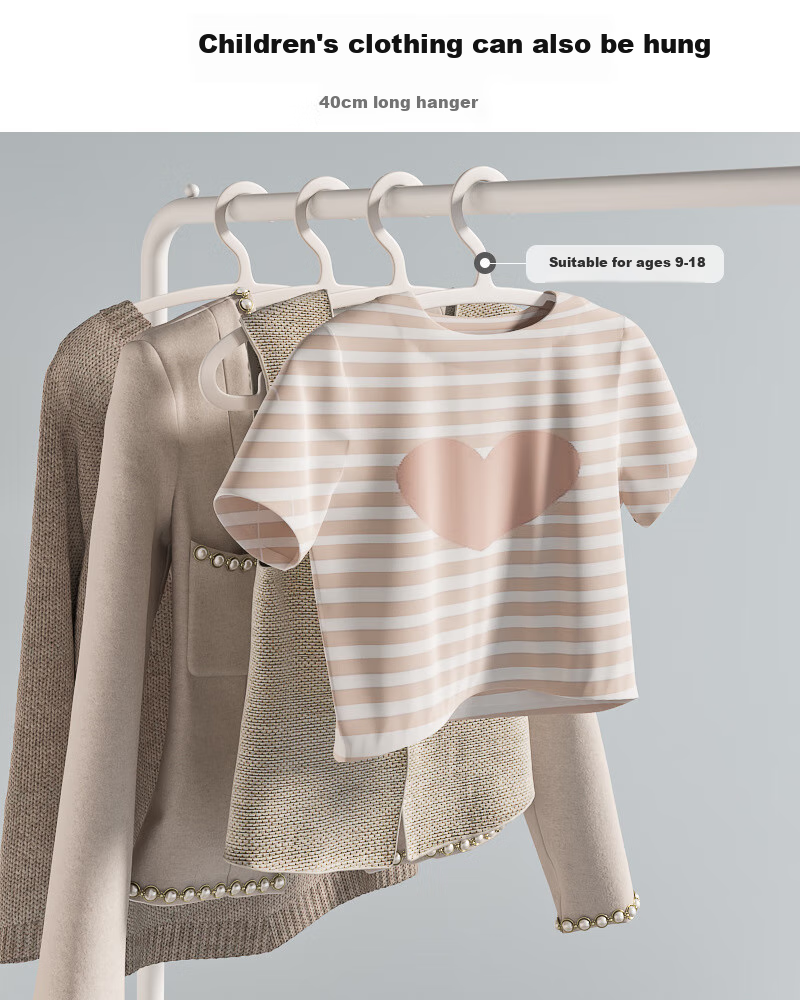 Fanyejia Simple Non-Marking Hangers, 10 Pack, Space-Saving Home Use, Non-Slip Clothes Hangers, Dual-Use for Students' Dormitory, Suitable for Wet And Dry Clothes 2