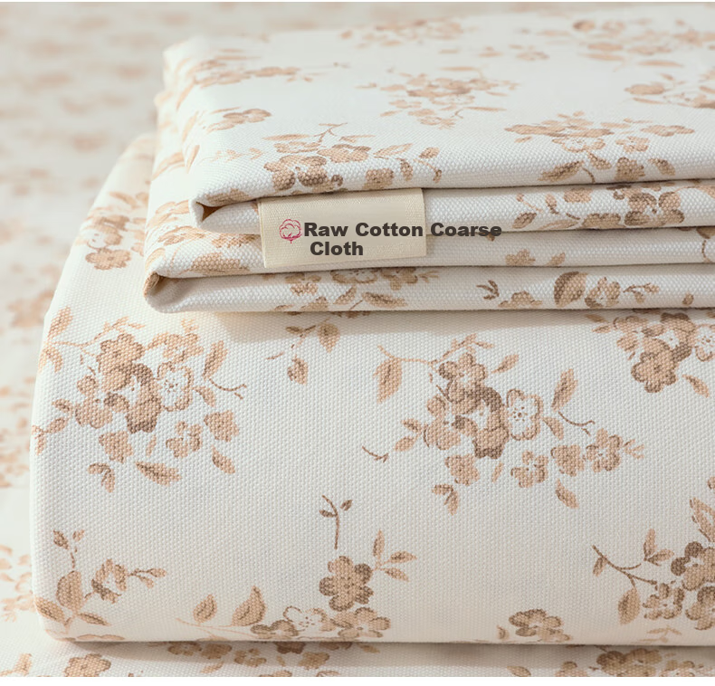 Hodo A-Type Pure Cotton Coarse Linen Bed Sheet, Single Piece, 100% Cotton Bed Cover, Thickened, for Single Or Double Bed, 230*245cm, Playful Desig 14