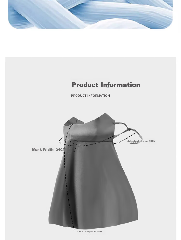 BWNK Sun Protection Face Mask for Women, Summer Lightweight Breathable Full Face Ice Silk Sunshade Neck Guard UV Protection Mask 7
