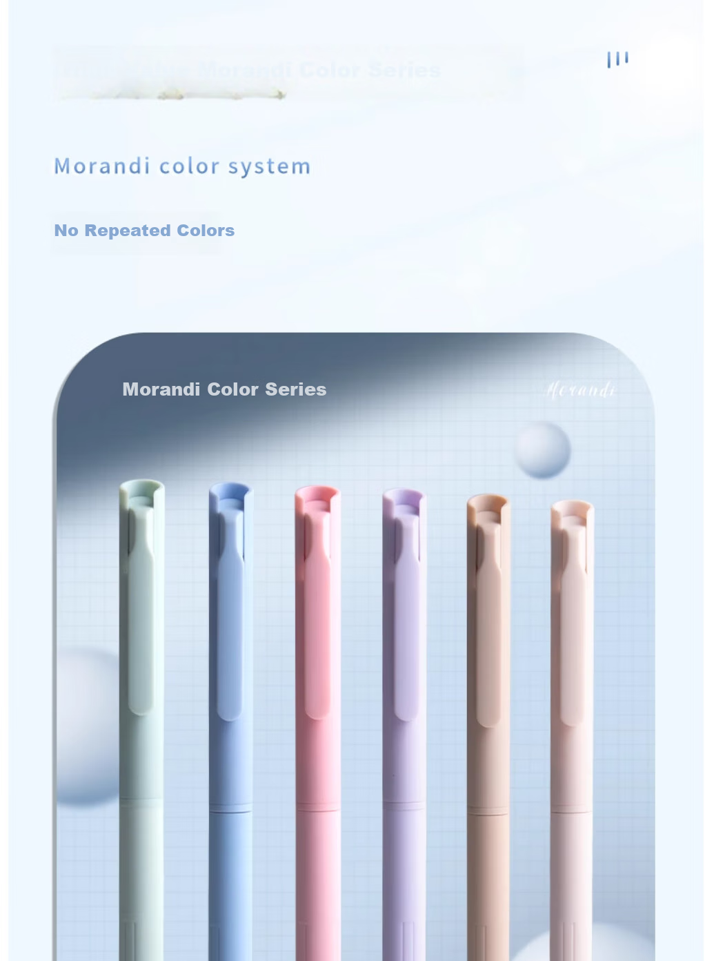 6-Color Colorful Line Drawing Pens, Retractable Morandi Color Pens, Instagram-Style High-Quality Set, Marking Pens, Drawing Pens, Multi-Color Neutral Journal Pens 1