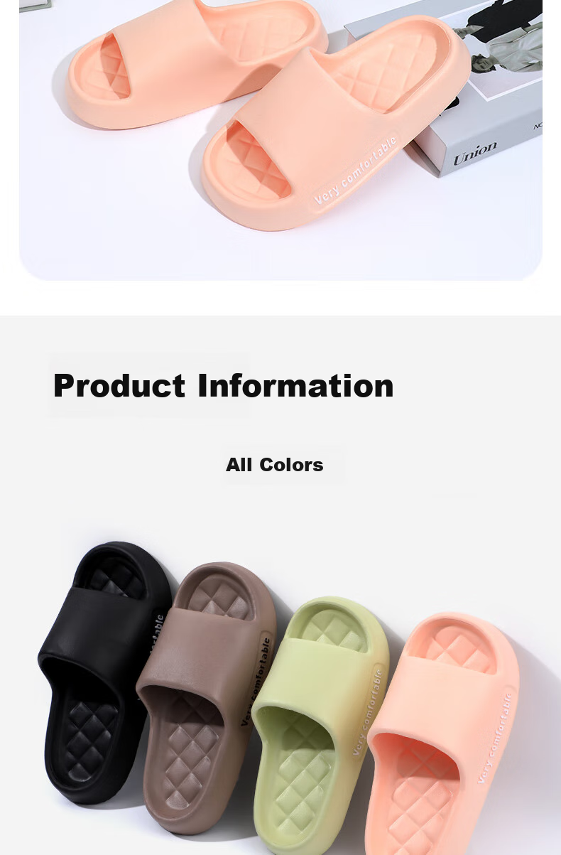 Grace EVA Breathable Slippers, Soft Sole Comfortable All-Season Outdoor Indoor Home Couple Sandals for Men And Women, Pink, Size 40-41 10