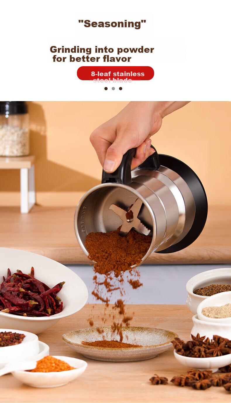 Momi Premium Powder Grinder Ultra-Fine Milling Machine Herbal Medicine Pulverizer Grain Grinder Small Household Blender 8