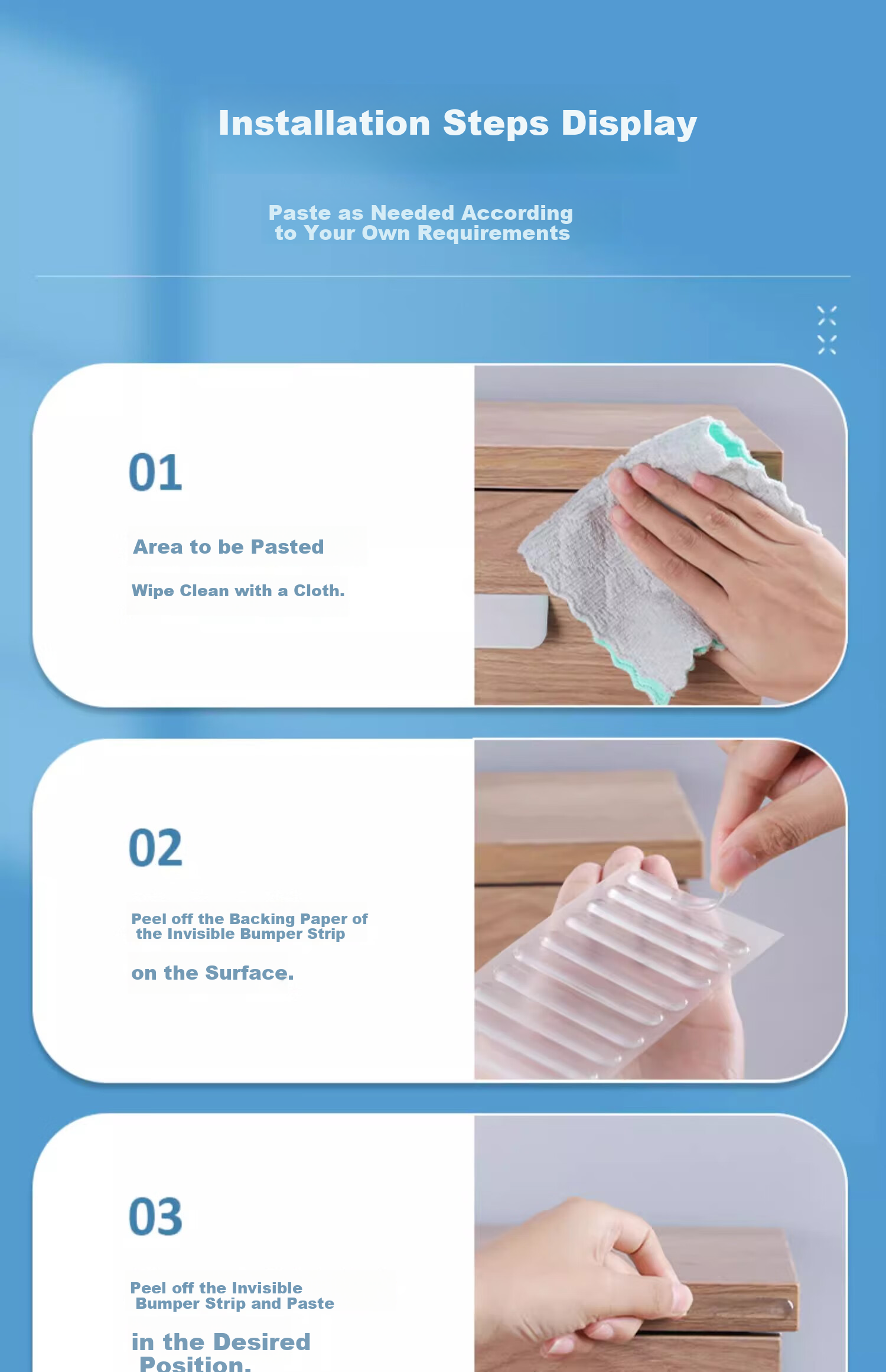 Nubaili Thickened Soft Silicone Transparent Anti-Collision Strips Refrigerator Bumper Stickers Cabinet Door Table Corner Handle Protectors 4-Pack 28
