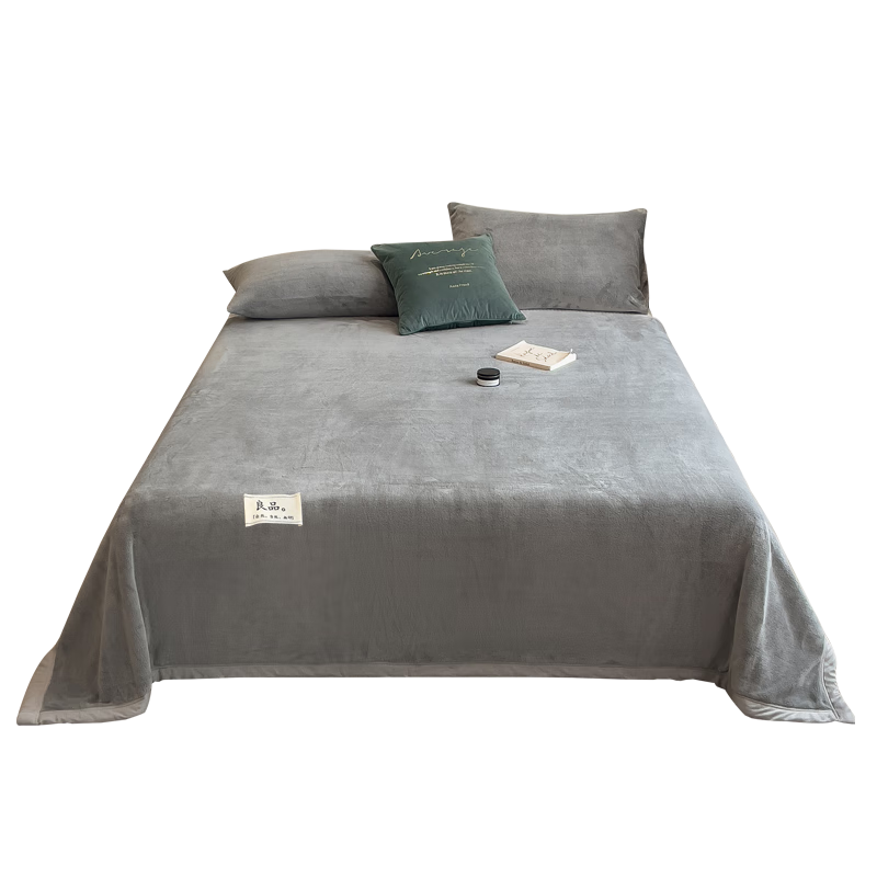 Hodo Milk Velvet Blanket Summer Thin Double Blanket Air Conditioning Quilt Nap Blanket Sofa Blanket 2m x 2.3m Gray