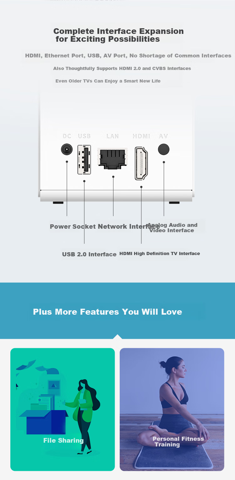 Dangbei TV Box H5, 64GB Smart TV Network Set-Top Box, 8K Decoding, HDR10+, Dual-Band WiFi, Android 12, AI Smart Voice Control, No Startup Ads 21