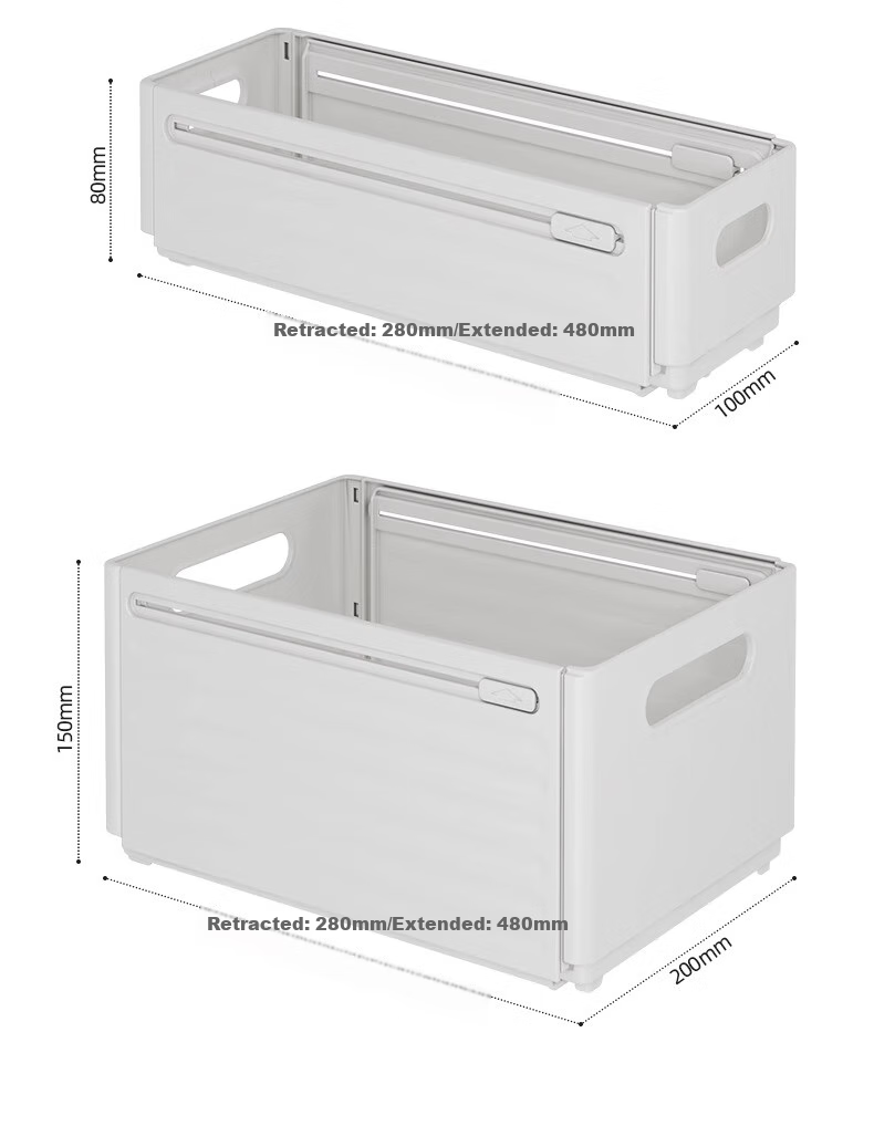 Jiadu Extendable Storage Box, Drawer-Style Desktop Snack Organizer, Kitchen Storage Container, Deep Cabinet Storage Box 18