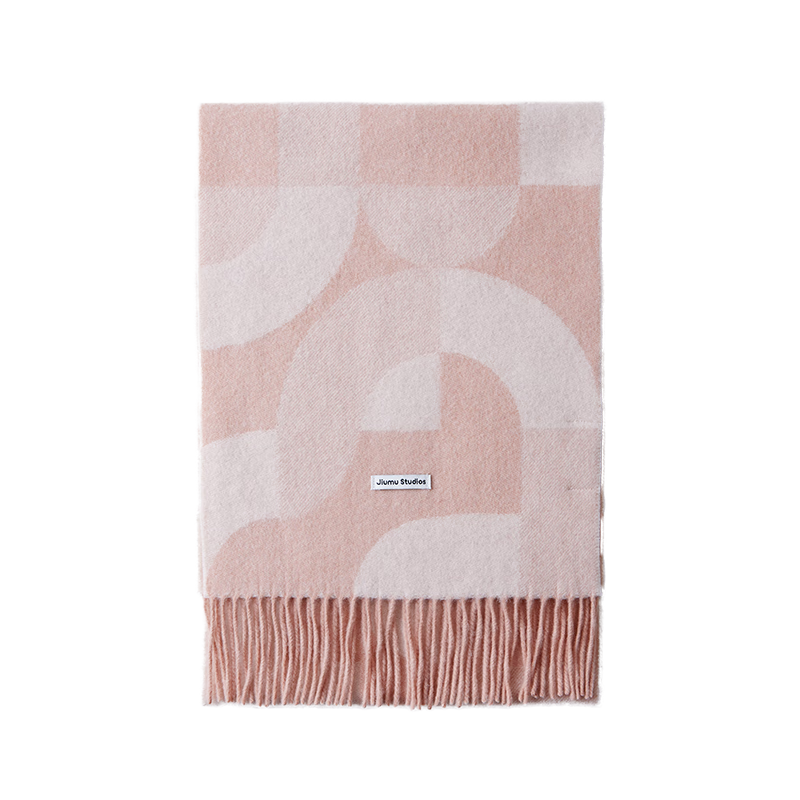 JIUMU Pure Wool Scarf for Women Autumn Winter Warm Shawl Gift Box New Year Birthday Gift for Girls